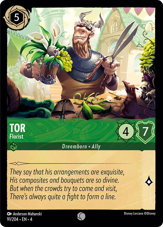 Tor - Florist (91/204) [Ursula's Return] Lorcana Single Disney | Red Claw Gaming
