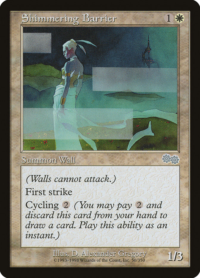 Shimmering Barrier [Urza's Saga] MTG Single Magic: The Gathering | Red Claw Gaming