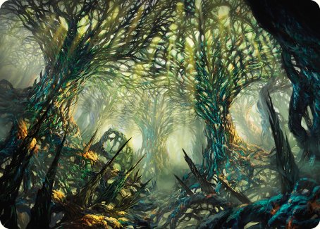 The Hunter Maze Art Card [Phyrexia: All Will Be One Art Series] MTG Single Magic: The Gathering | Red Claw Gaming
