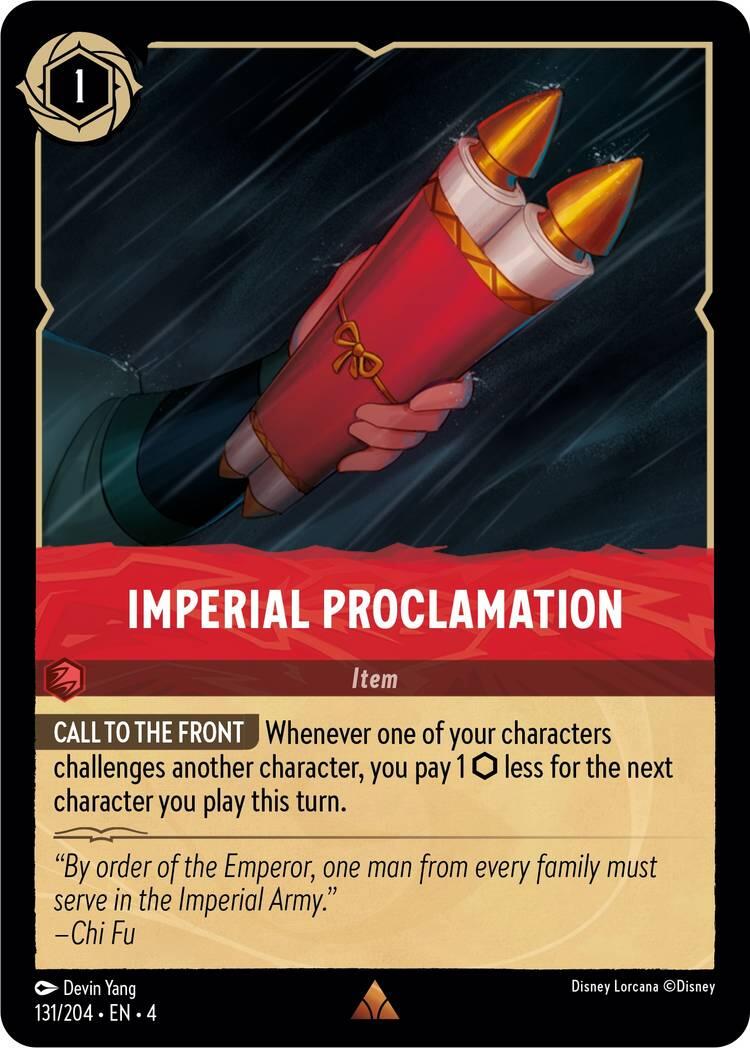 Imperial Proclamation (131/204) [Ursula's Return] Lorcana Single Disney | Red Claw Gaming