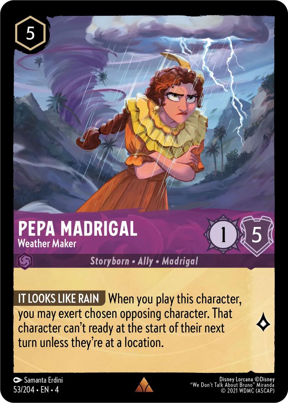 Pepa Madrigal - Weather Maker (53/204) [Ursula's Return] Lorcana Single Disney | Red Claw Gaming