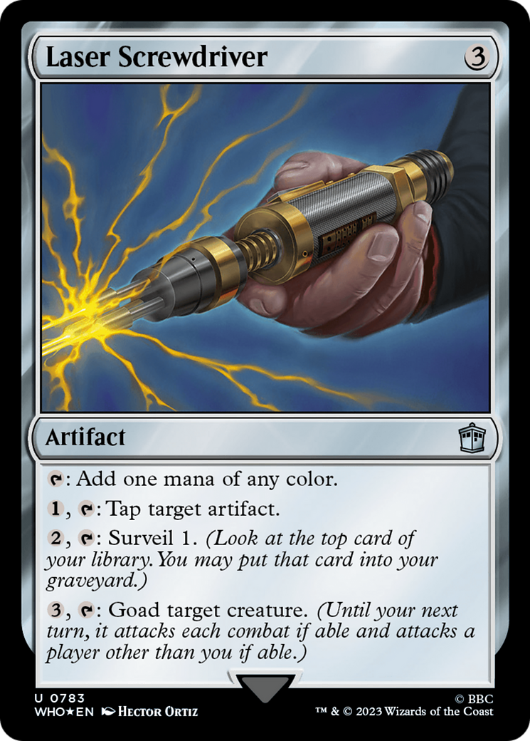 Laser Screwdriver (Surge Foil) [Doctor Who] MTG Single Magic: The Gathering | Red Claw Gaming