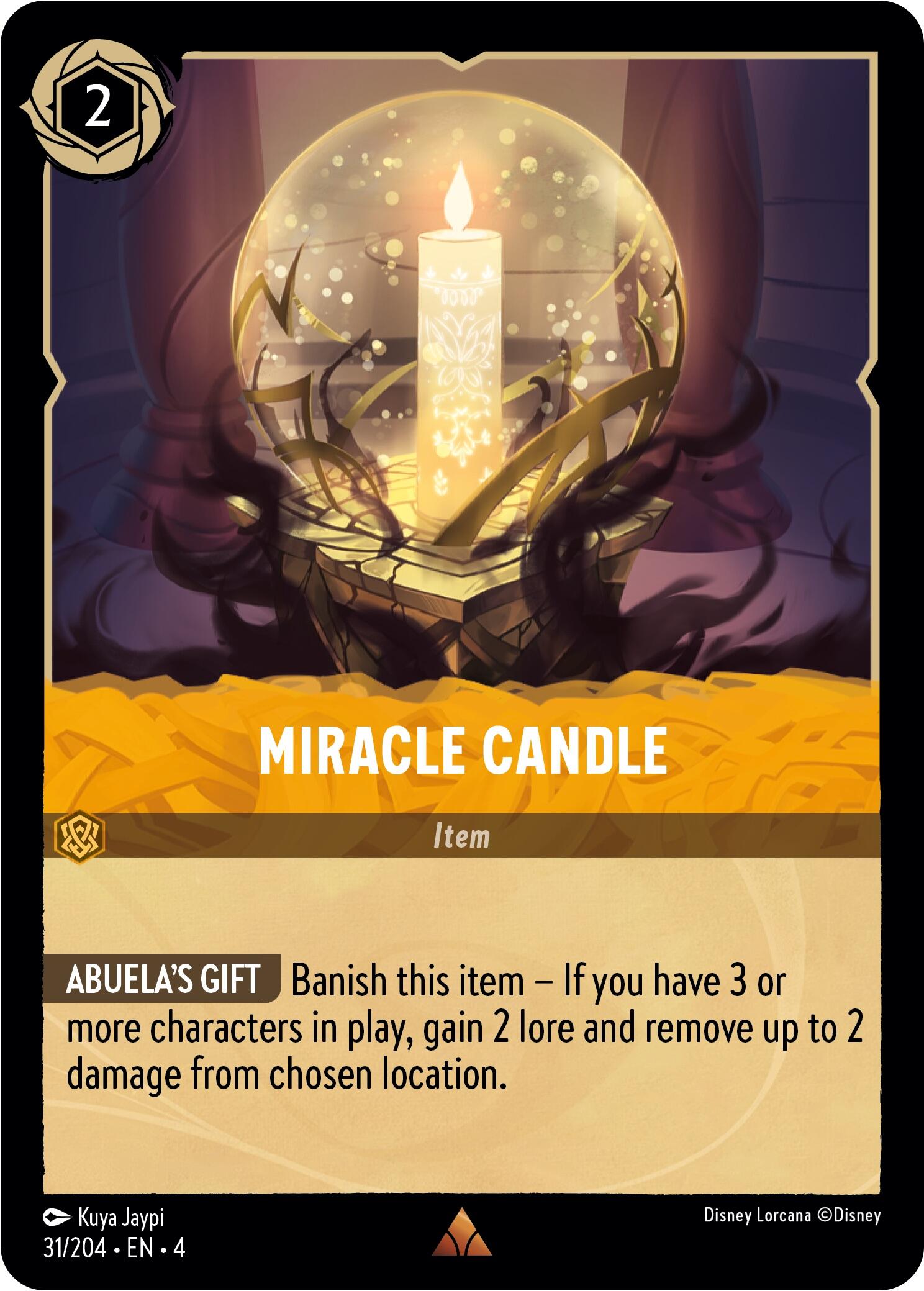 Miracle Candle (31/204) [Ursula's Return] Lorcana Single Disney | Red Claw Gaming