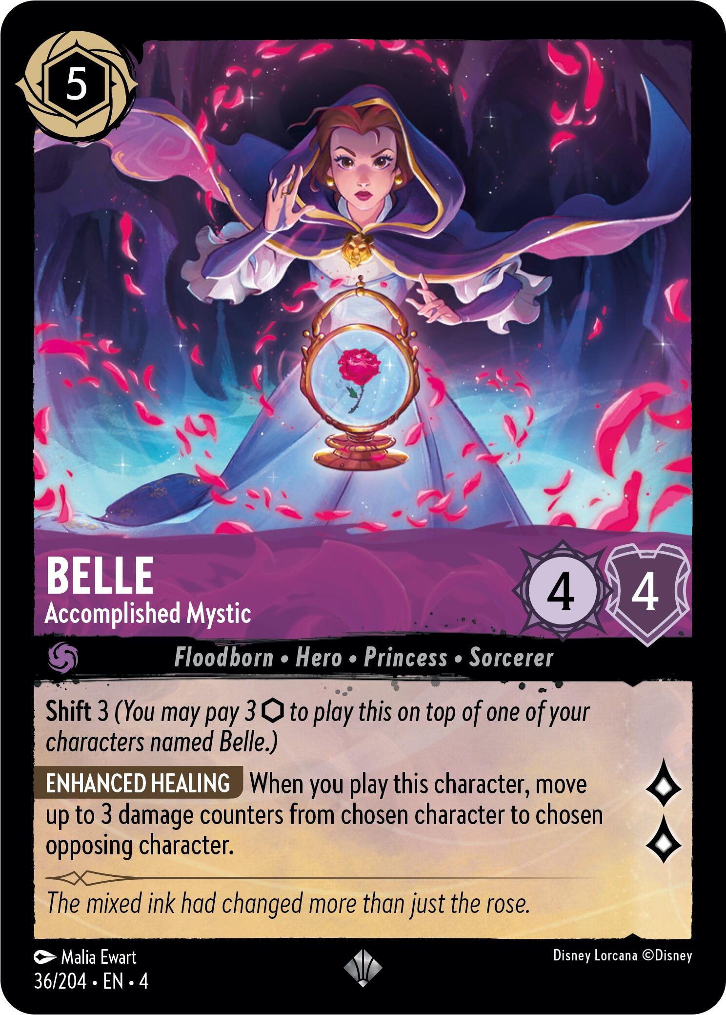 Belle - Accomplished Mystic (36/204) [Ursula's Return] Lorcana Single Disney | Red Claw Gaming