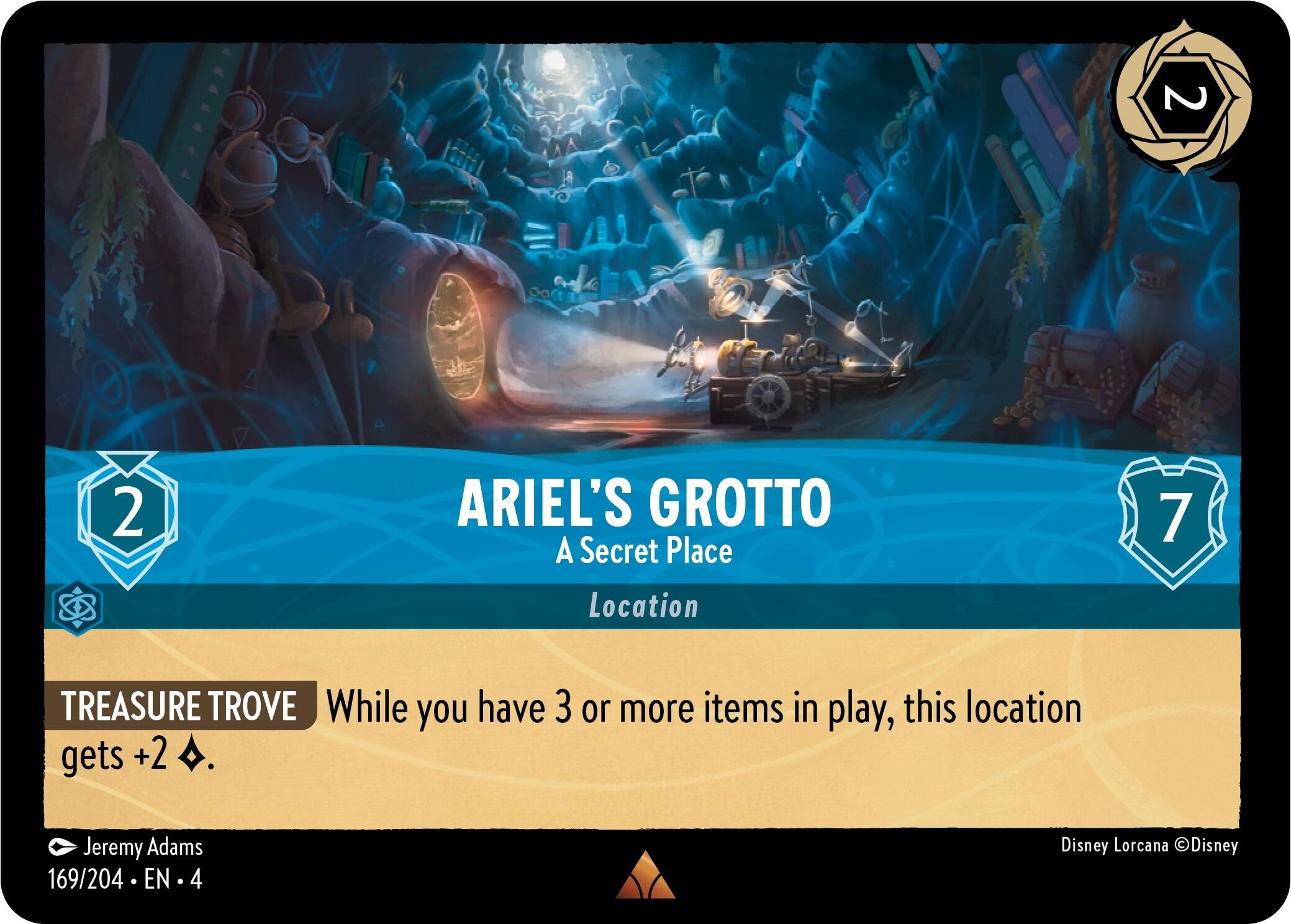Ariel's Grotto - A Secret Place (169/204) [Ursula's Return] Lorcana Single Disney | Red Claw Gaming