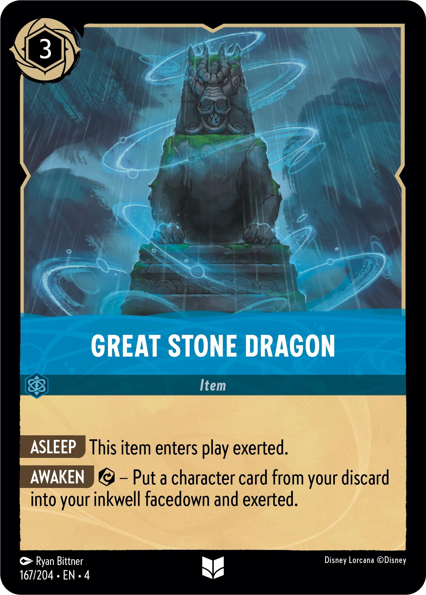 Great Stone Dragon (167/204) [Ursula's Return] Lorcana Single Disney | Red Claw Gaming