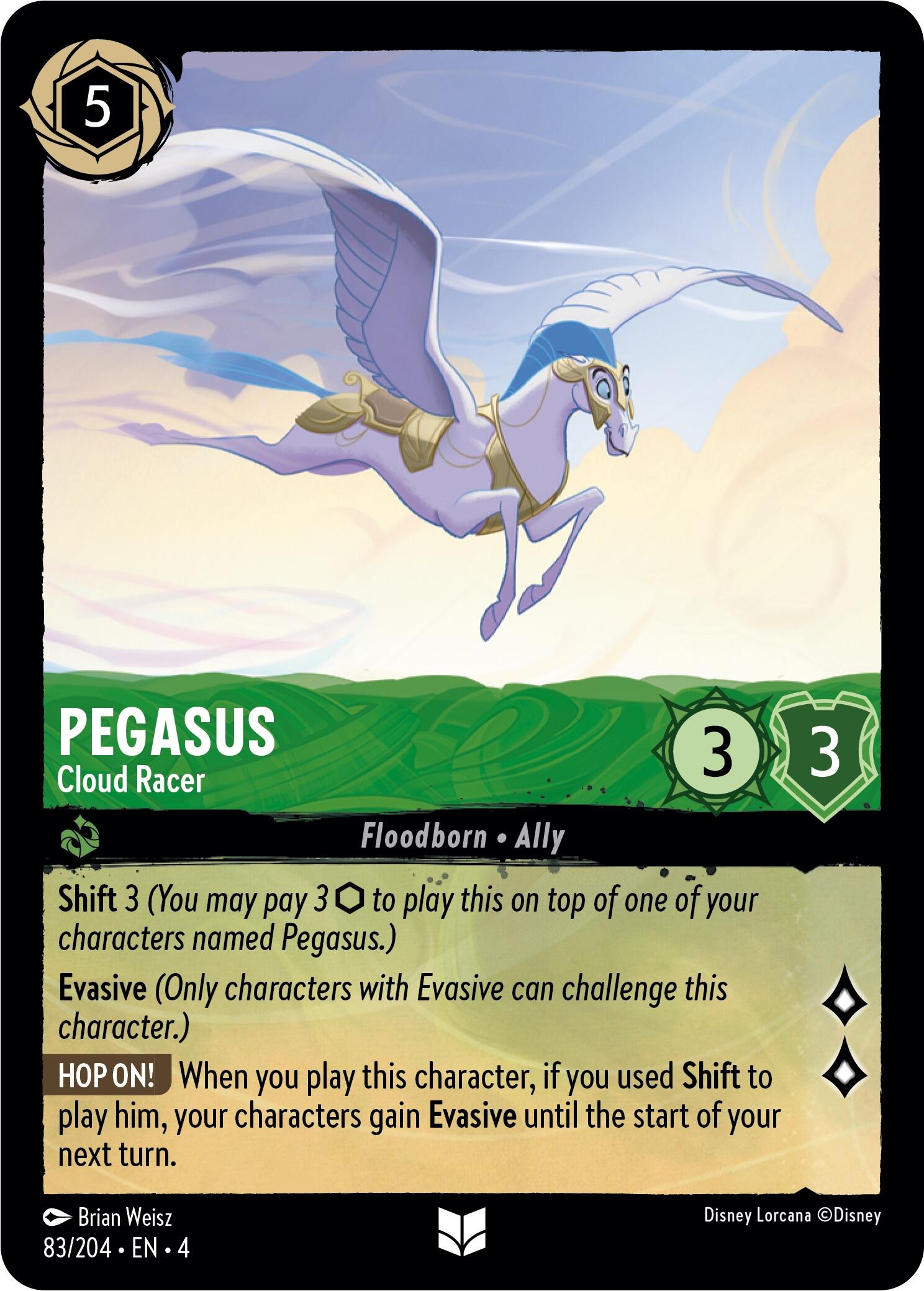 Pegasus - Cloud Racer (83/204) [Ursula's Return] Lorcana Single Disney | Red Claw Gaming