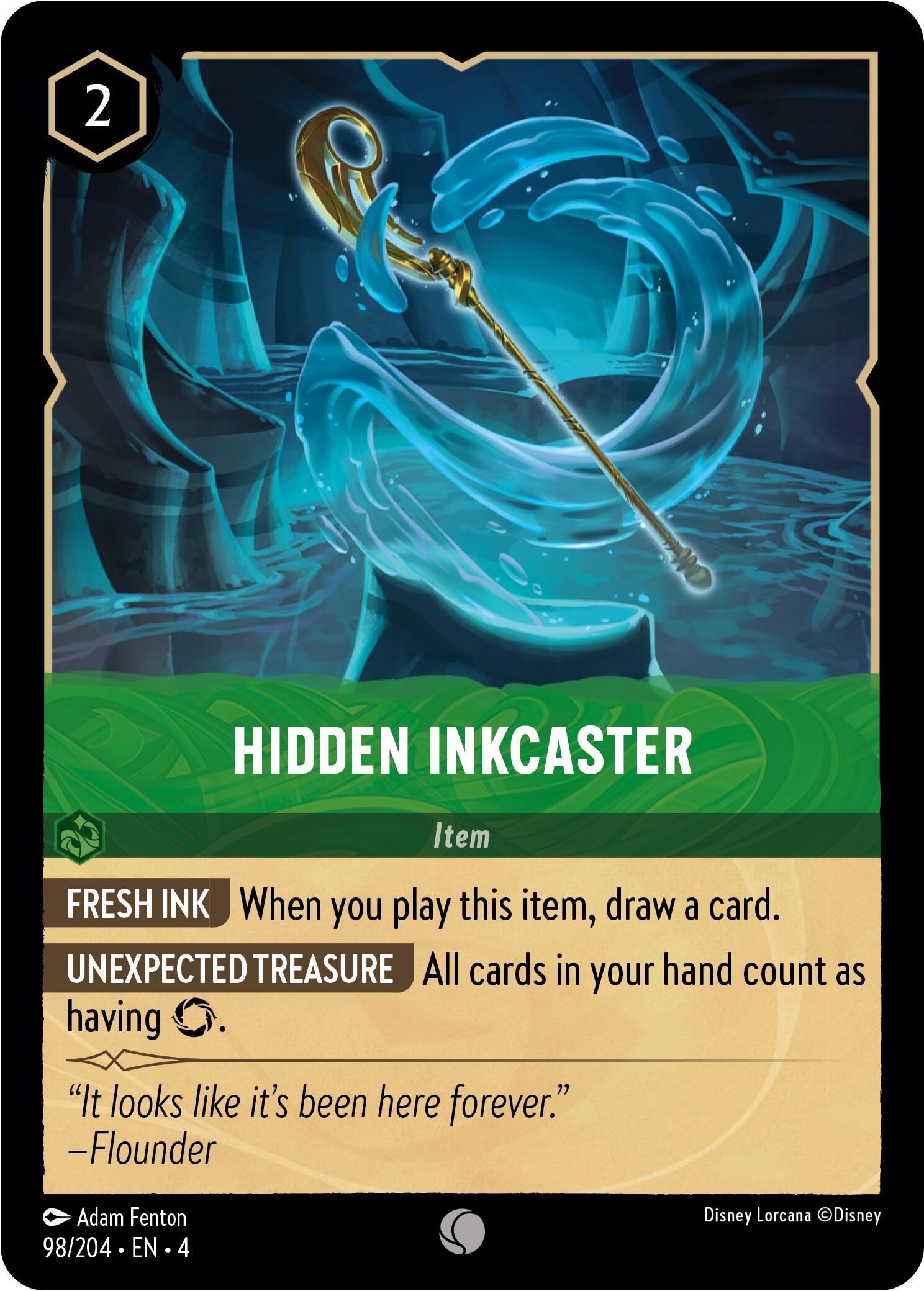 Hidden Inkcaster (98/204) [Ursula's Return] Lorcana Single Disney | Red Claw Gaming