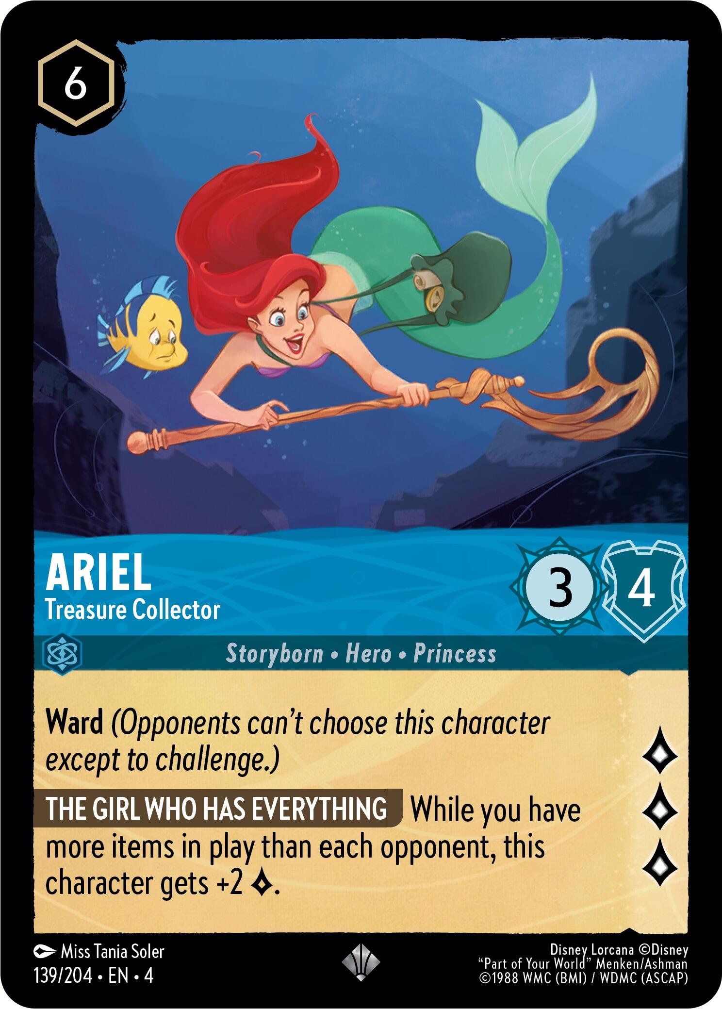 Ariel - Treasure Collector (139/204) [Ursula's Return] Lorcana Single Disney | Red Claw Gaming