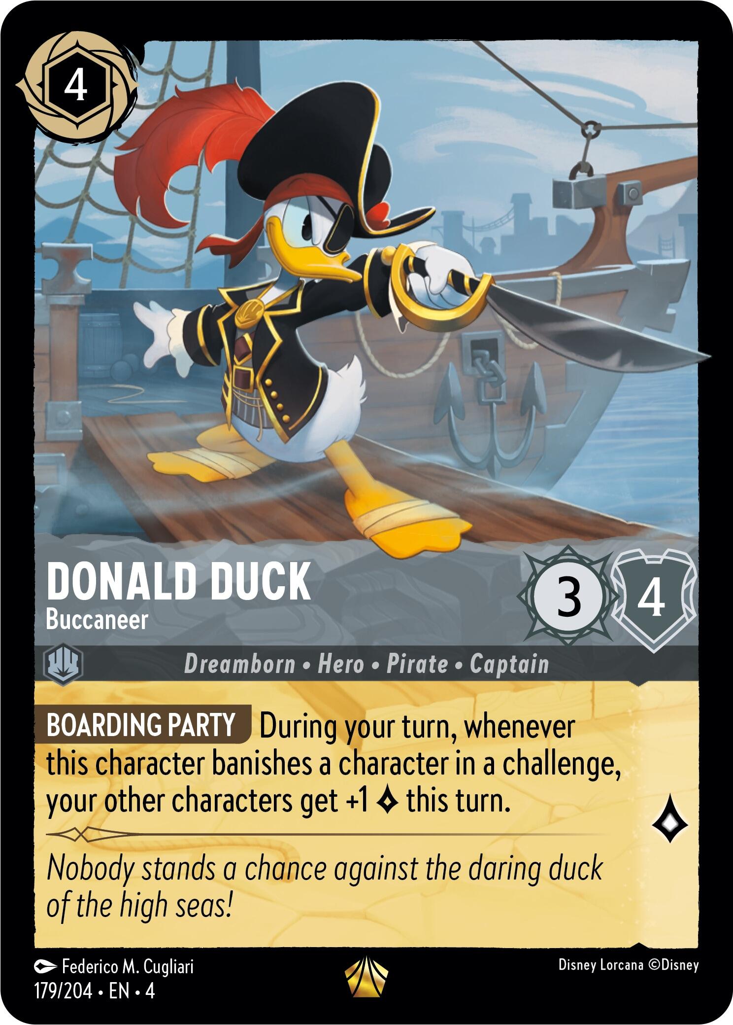 Donald Duck - Buccaneer (179/204) [Ursula's Return] Lorcana Single Disney | Red Claw Gaming