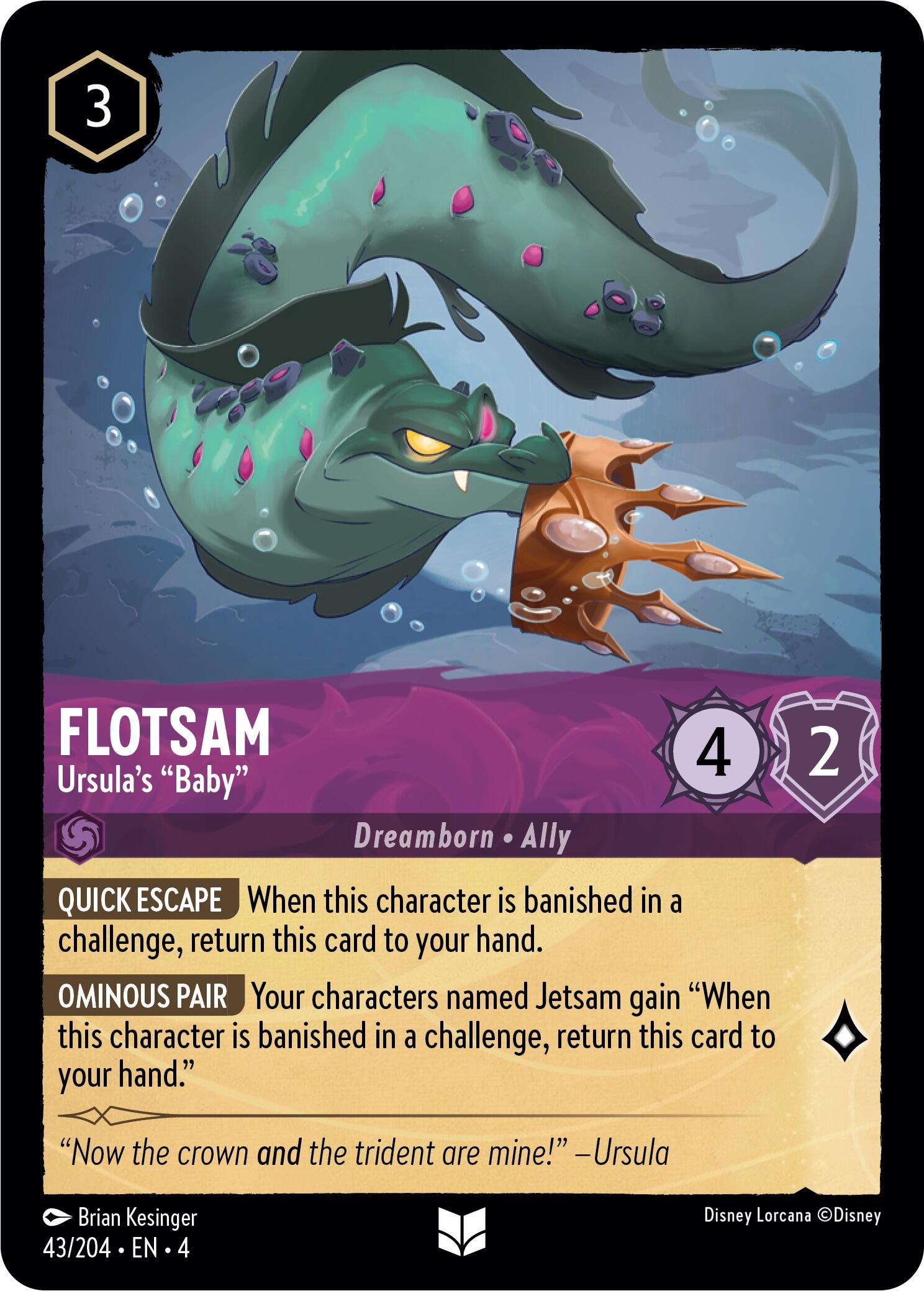 Flotsam - Ursula's "Baby" (43/204) [Ursula's Return] Lorcana Single Disney | Red Claw Gaming