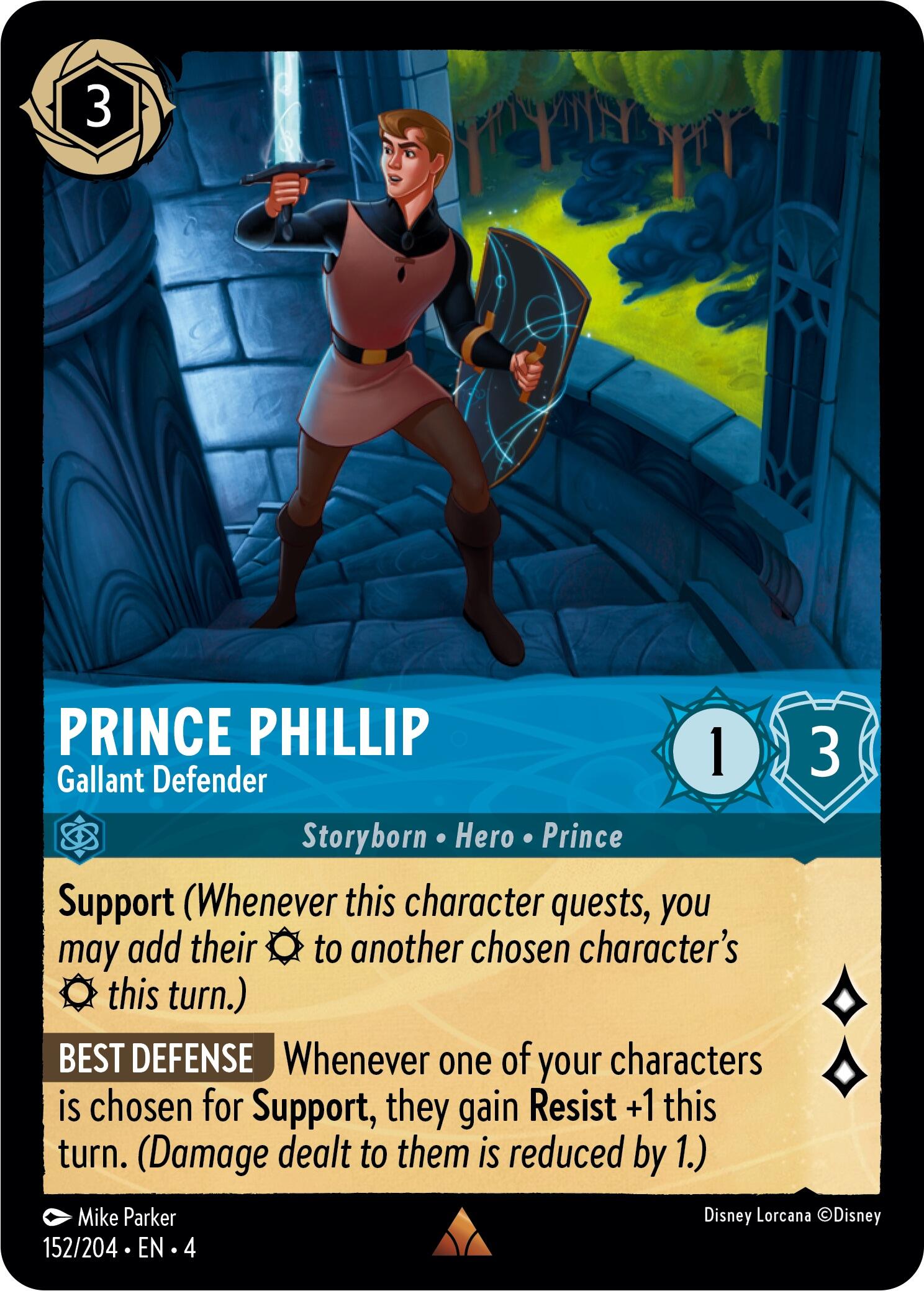 Prince Phillip - Gallant Defender (152/204) [Ursula's Return] Lorcana Single Disney | Red Claw Gaming