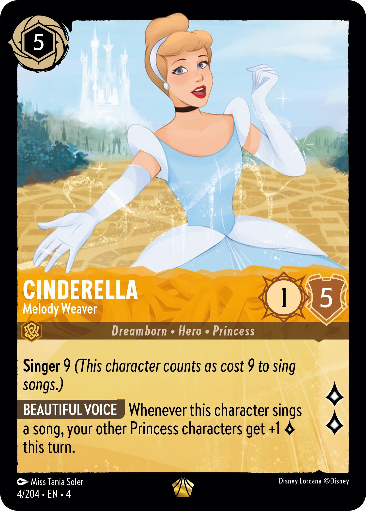 Cinderella - Melody Weaver (4/204) [Ursula's Return] Lorcana Single Disney | Red Claw Gaming