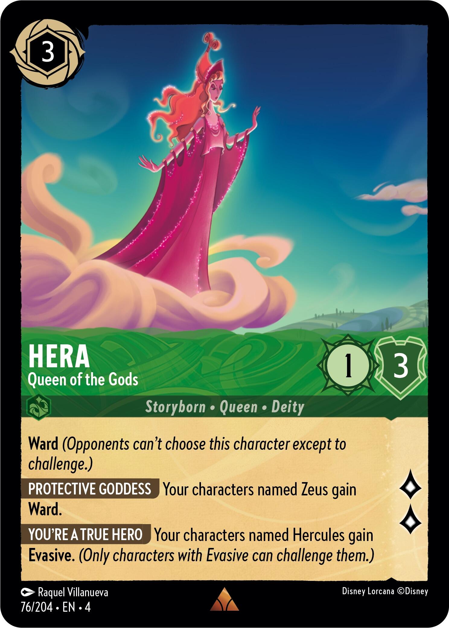 Hera - Queen of the Gods (76/204) [Ursula's Return] Lorcana Single Disney | Red Claw Gaming