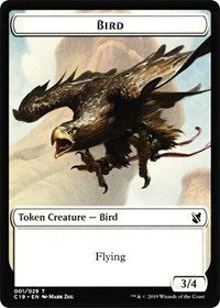 Bird (001) // Sculpture Double-Sided Token [Commander 2019 Tokens] MTG Single Magic: The Gathering | Red Claw Gaming