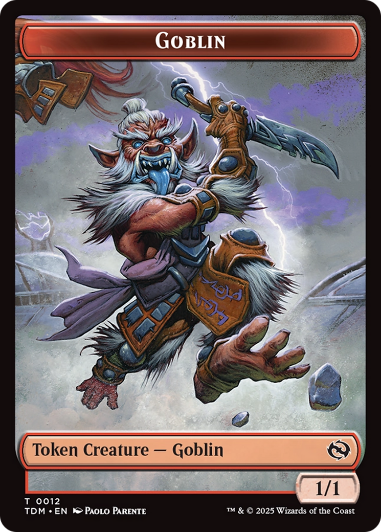 Goblin // Warrior Double-Sided Token [Tarkir: Dragonstorm Tokens] MTG Single Magic: The Gathering | Red Claw Gaming