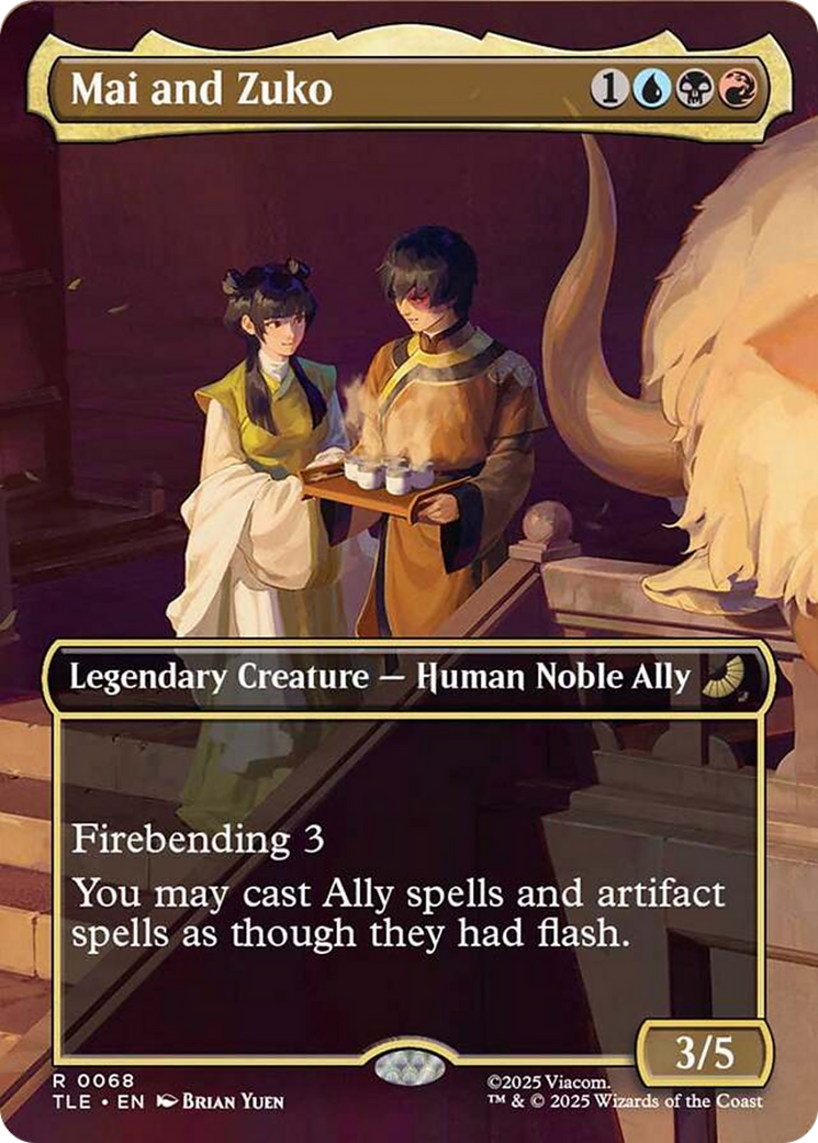 Mai and Zuko (Borderless) [Avatar: The Last Airbender: Eternal-Legal] MTG Single Magic: The Gathering | Red Claw Gaming