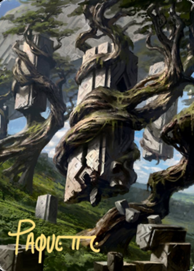 Forest 2 Art Card (Gold-Stamped Signature) [Zendikar Rising Art Series] MTG Single Magic: The Gathering | Red Claw Gaming