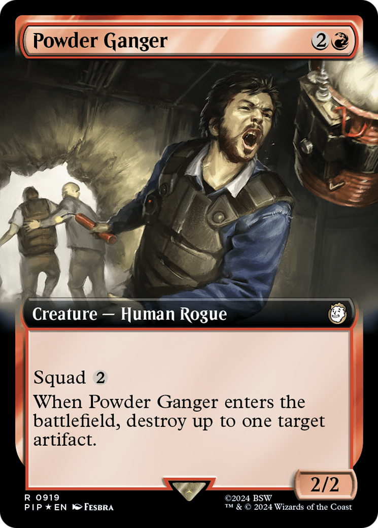 Powder Ganger (Extended Art) (Surge Foil) [Fallout] MTG Single Magic: The Gathering | Red Claw Gaming