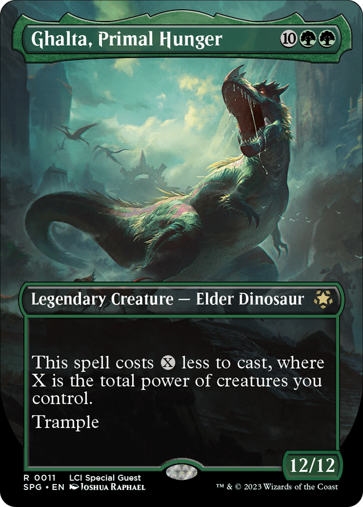 Ghalta, Primal Hunger (Borderless) [The Lost Caverns of Ixalan Special Guests] MTG Single Magic: The Gathering | Red Claw Gaming