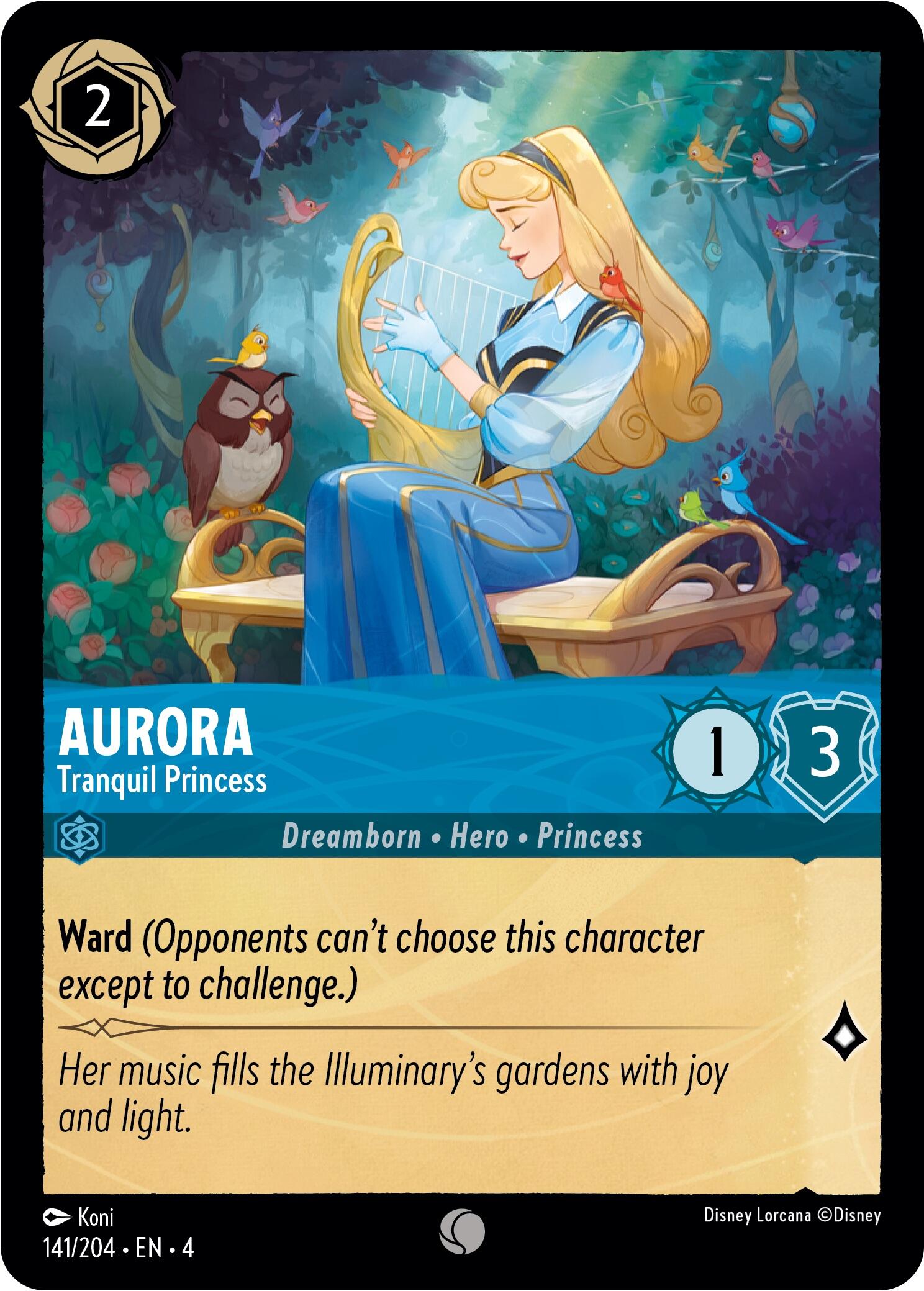 Aurora - Tranquil Princess (141/204) [Ursula's Return] Lorcana Single Disney | Red Claw Gaming