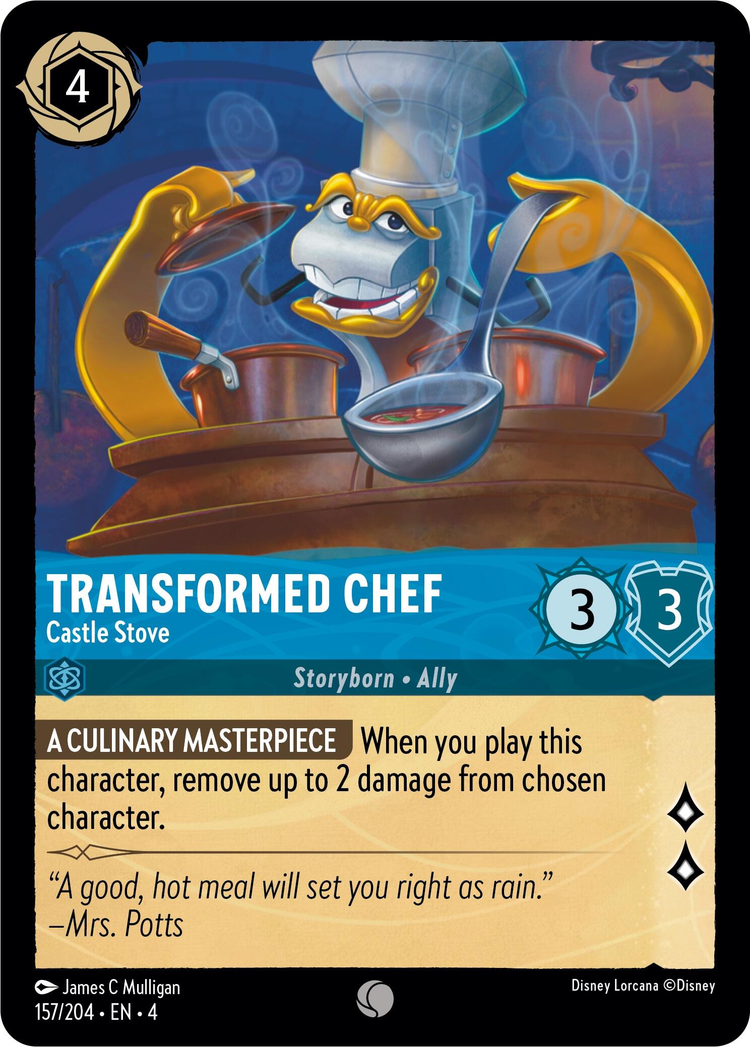 Transformed Chef - Castle Stove (157/204) [Ursula's Return] Lorcana Single Disney | Red Claw Gaming