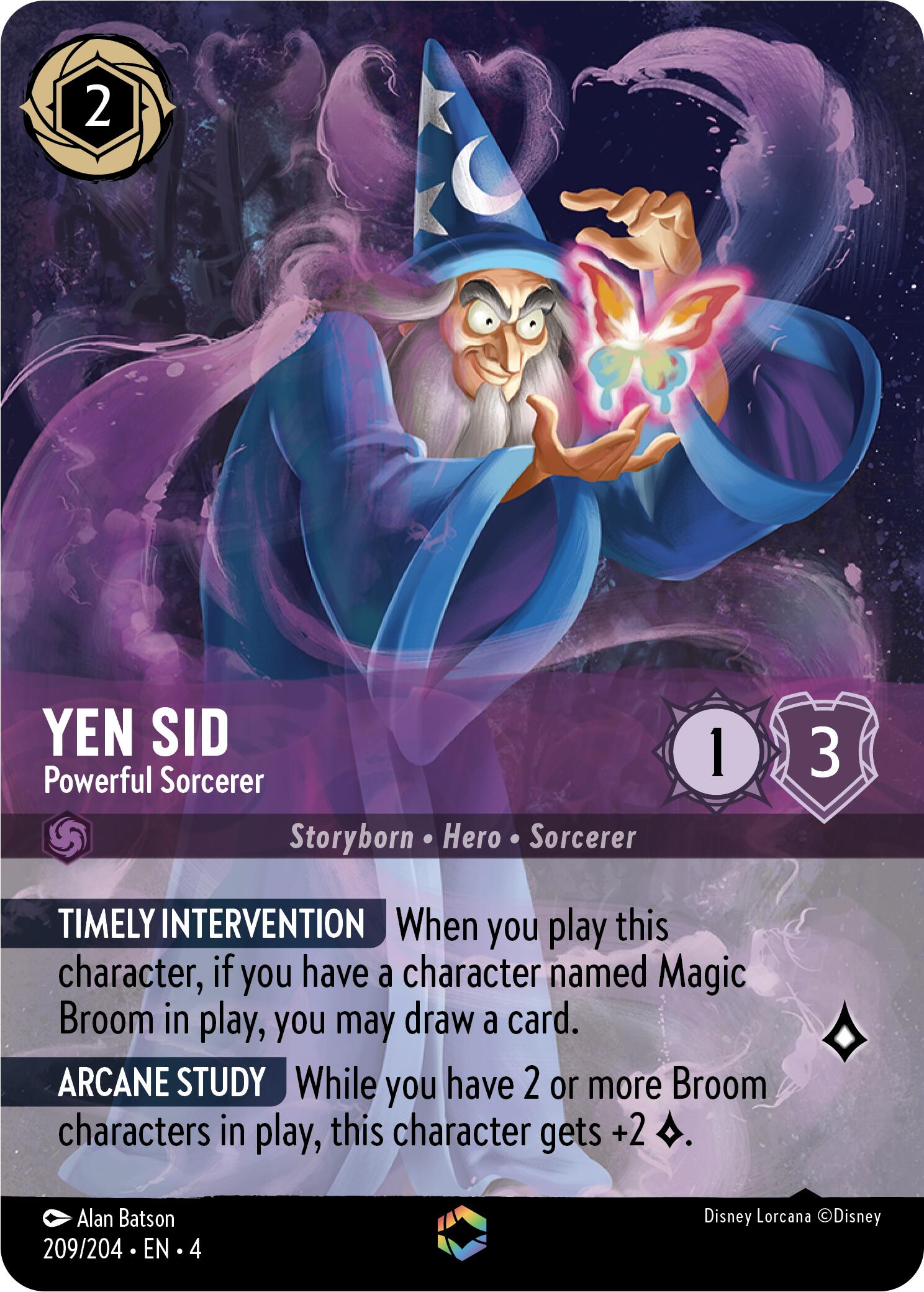 Yen Sid - Powerful Sorcerer (Enchanted) (209/204) [Ursula's Return] Lorcana Single Disney | Red Claw Gaming