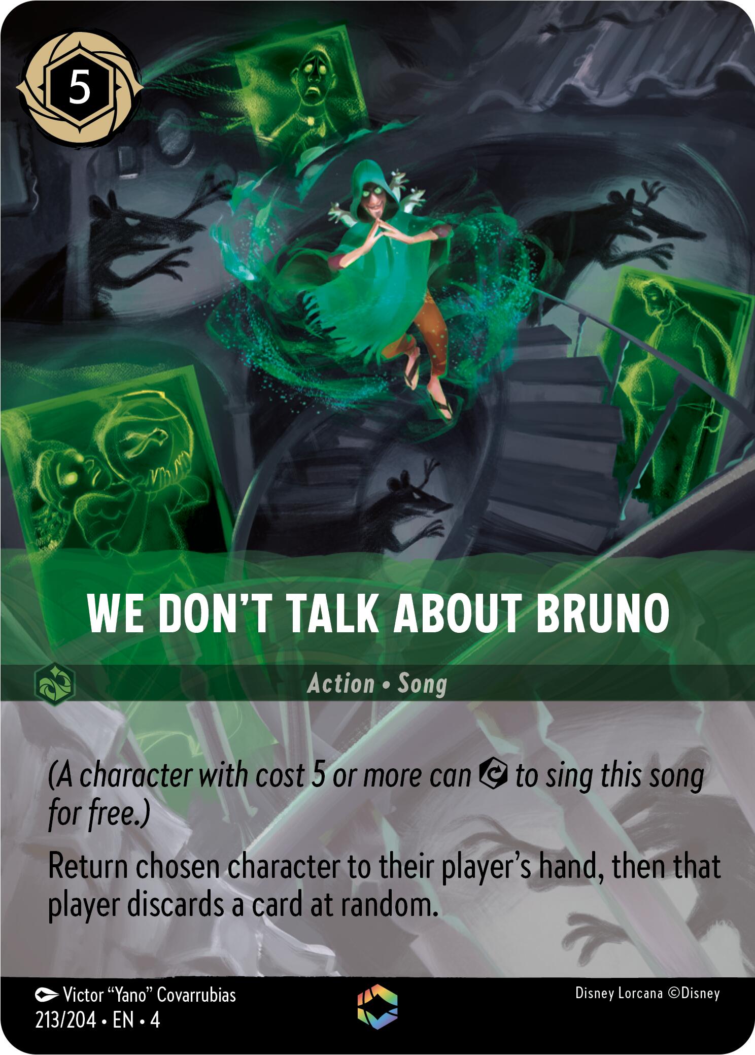 We Don't Talk About Bruno (Enchanted) (213/204) [Ursula's Return] Lorcana Single Disney | Red Claw Gaming