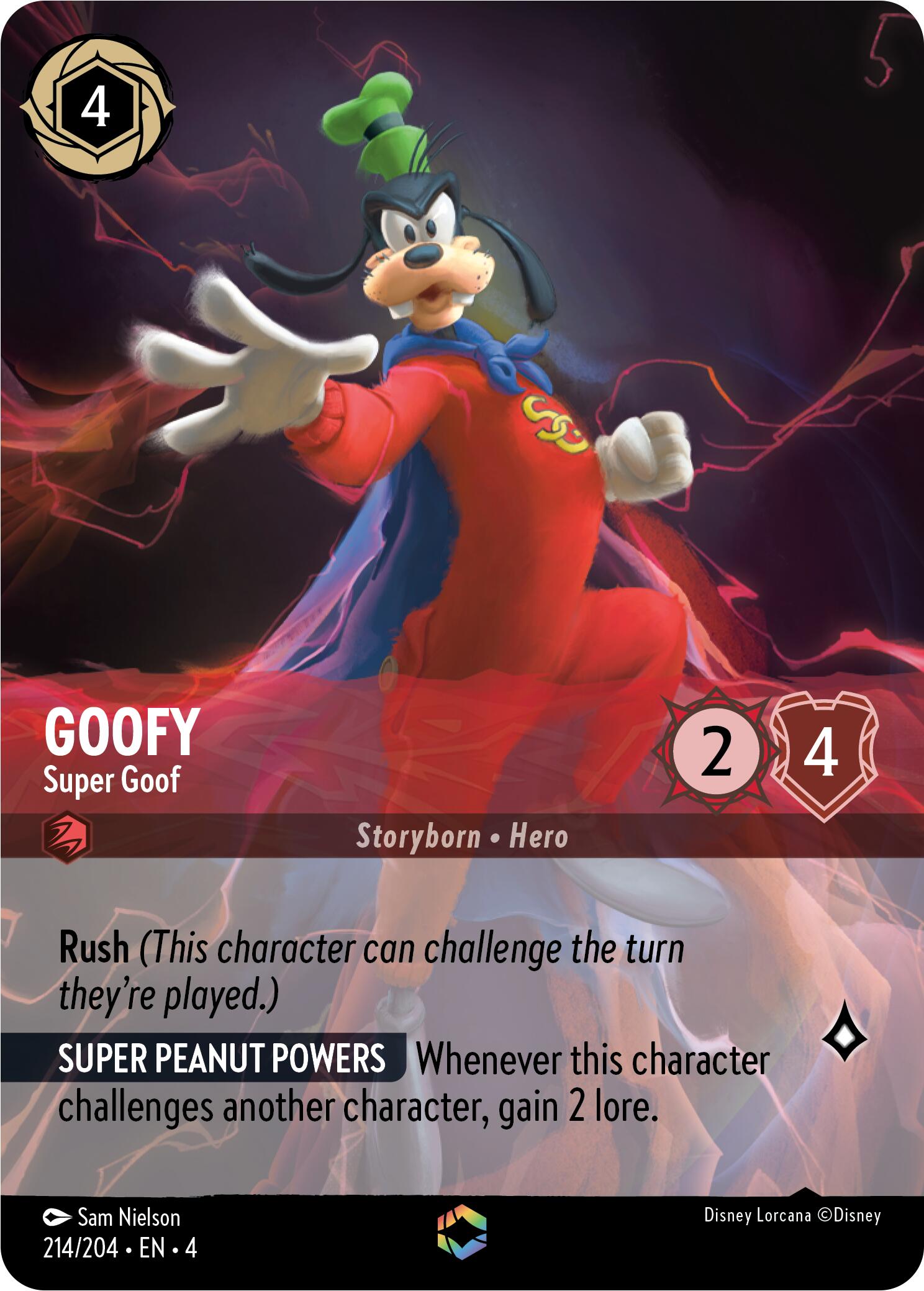 Goofy - Super Goof (Enchanted) (214/204) [Ursula's Return] Lorcana Single Disney | Red Claw Gaming
