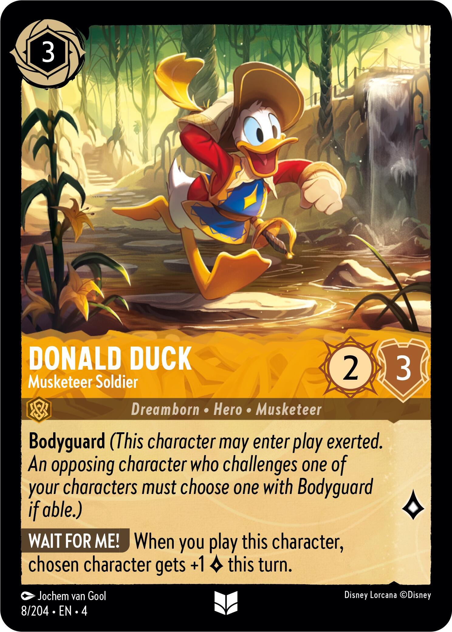 Donald Duck - Musketeer Soldier (8/204) [Ursula's Return] Lorcana Single Disney | Red Claw Gaming