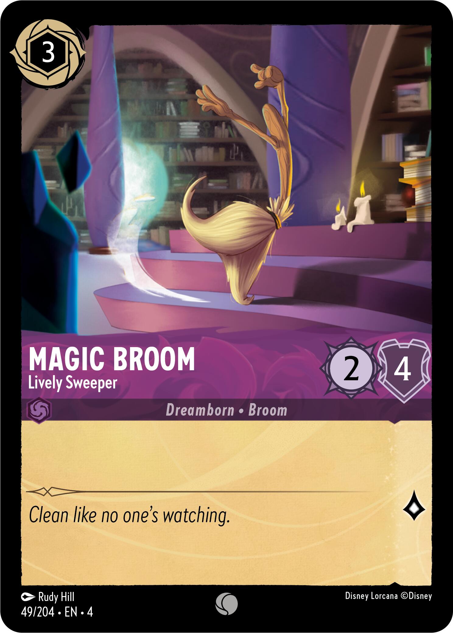 Magic Broom - Lively Sweeper (49/204) [Ursula's Return] Lorcana Single Disney | Red Claw Gaming