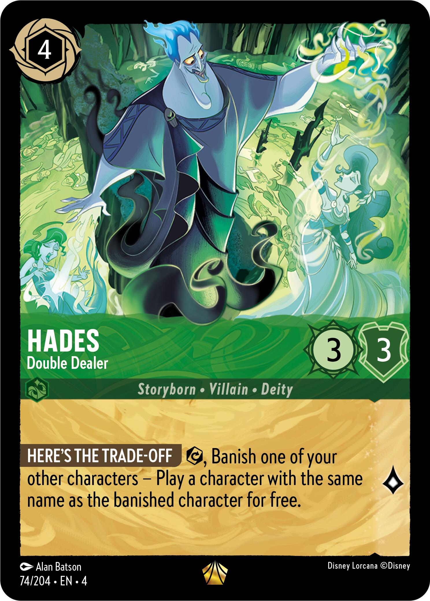 Hades - Double Dealer (74/204) [Ursula's Return] Lorcana Single Disney | Red Claw Gaming