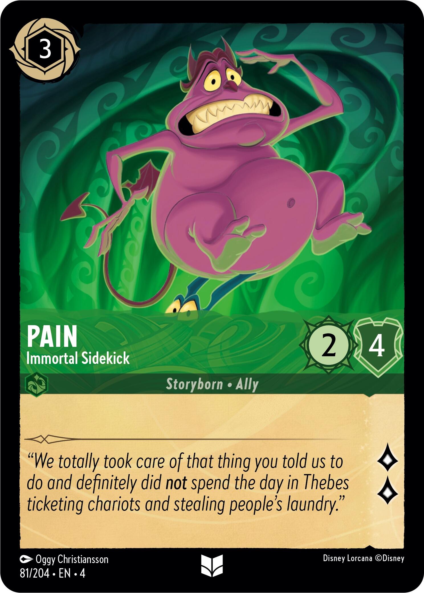 Pain - Immortal Sidekick (81/204) [Ursula's Return] Lorcana Single Disney | Red Claw Gaming