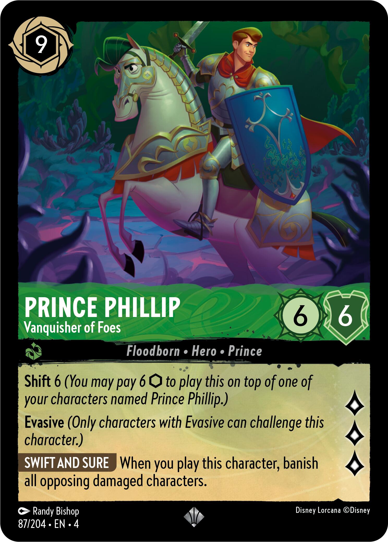 Prince Phillip - Vanquisher of Foes (87/204) [Ursula's Return] Lorcana Single Disney | Red Claw Gaming