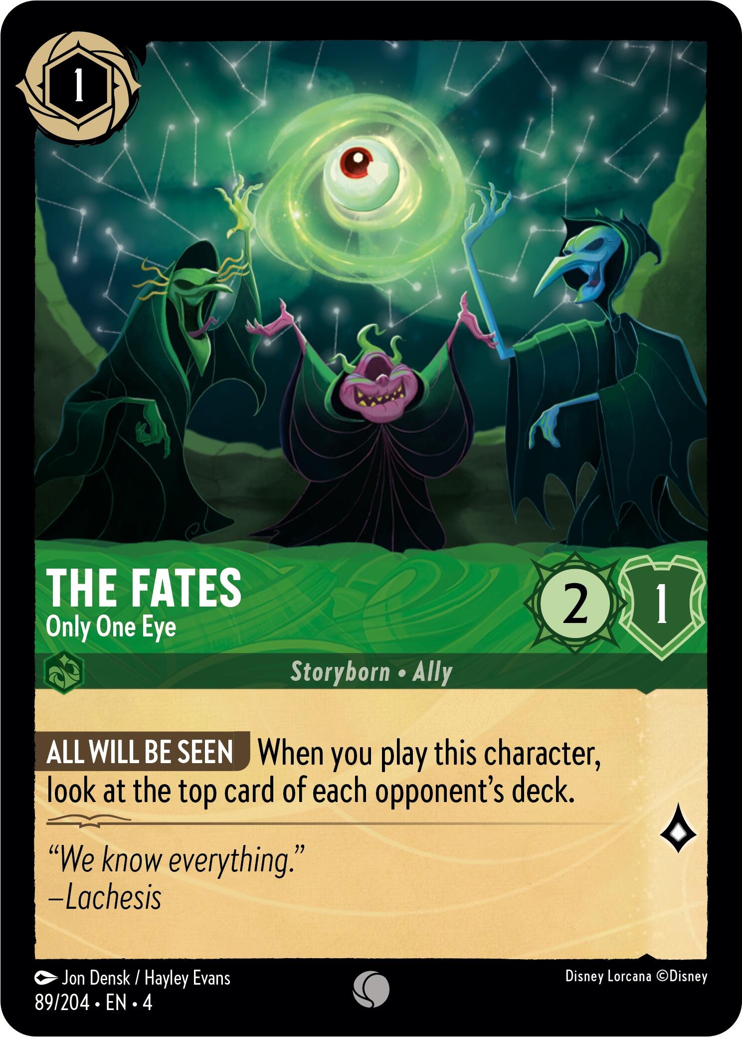 The Fates - Only One Eye (89/204) [Ursula's Return] Lorcana Single Disney | Red Claw Gaming