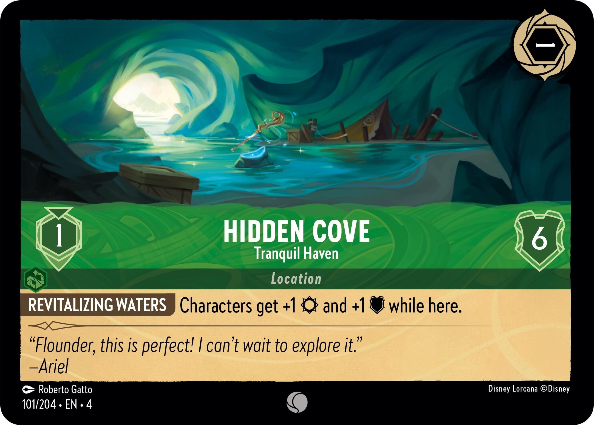 Hidden Cove - Tranquil Haven (101/204) [Ursula's Return] Lorcana Single Disney | Red Claw Gaming