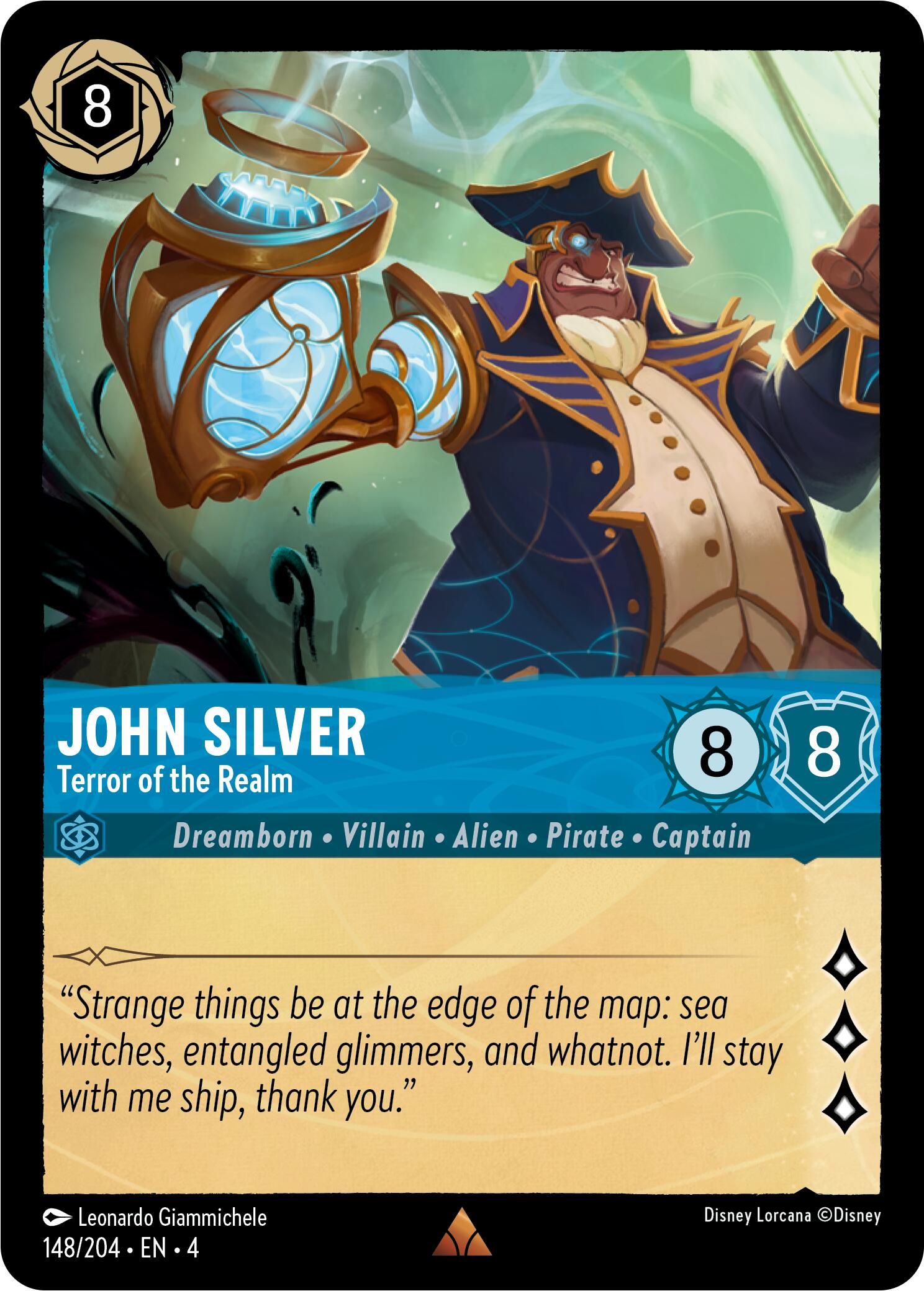 John Silver Terror of the Realm (148/204) [Ursula's Return] Lorcana Single Disney | Red Claw Gaming
