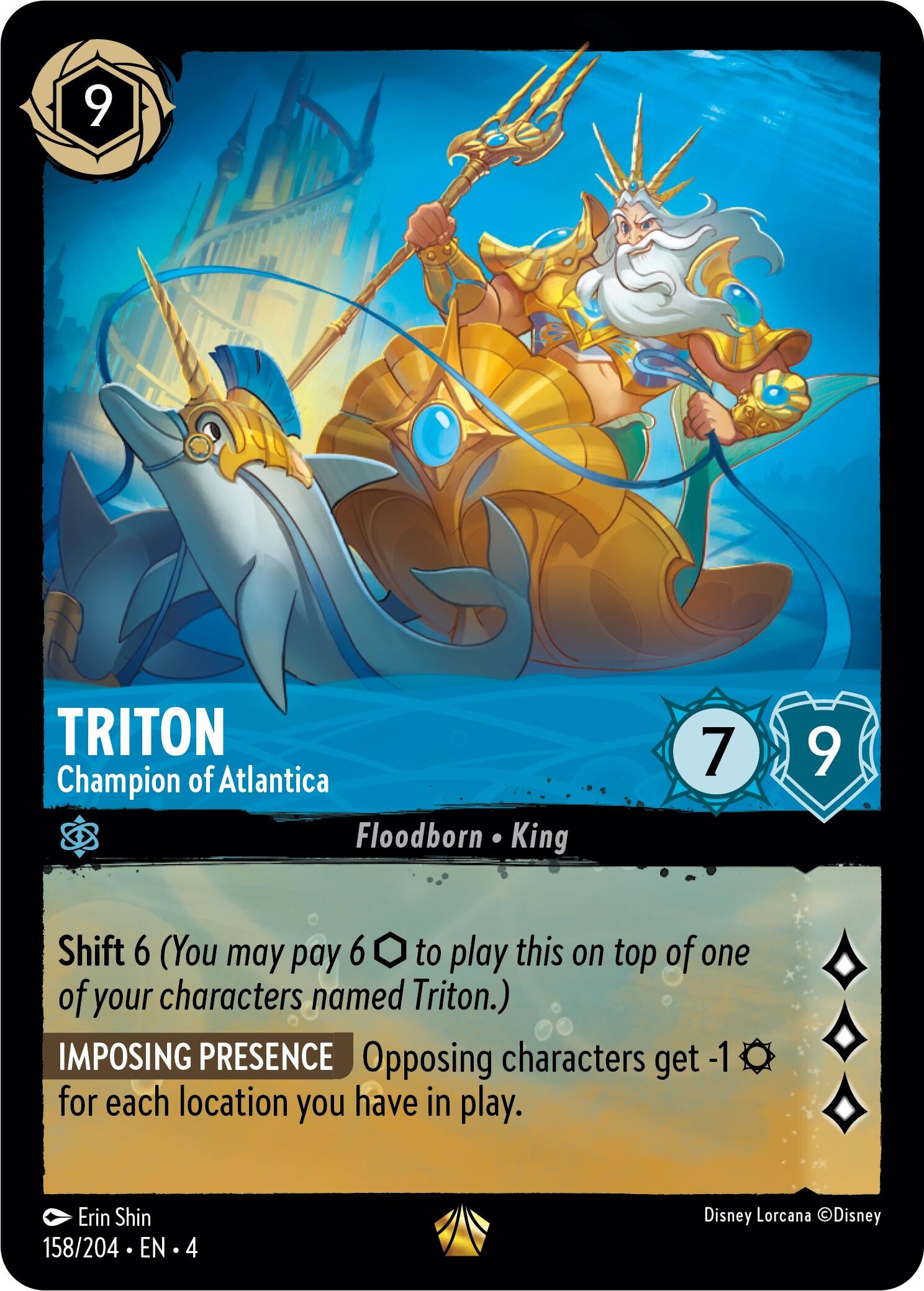 Triton - Champion of Atlantica (158/204) [Ursula's Return] Lorcana Single Disney | Red Claw Gaming