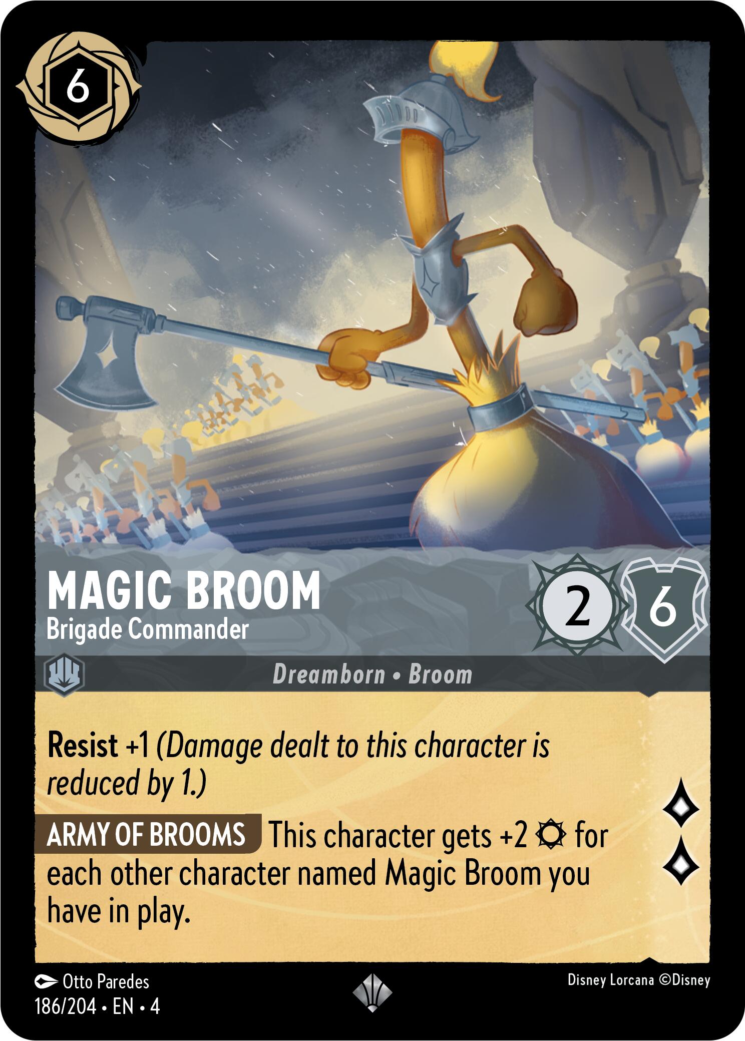 Magic Broom - Brigade Commander (186/204) [Ursula's Return] Lorcana Single Disney | Red Claw Gaming