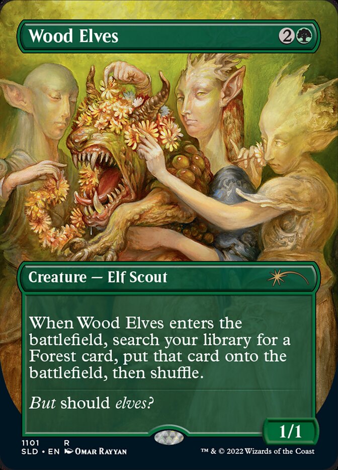Wood Elves (Borderless) [Secret Lair Drop Series] MTG Single Magic: The Gathering | Red Claw Gaming