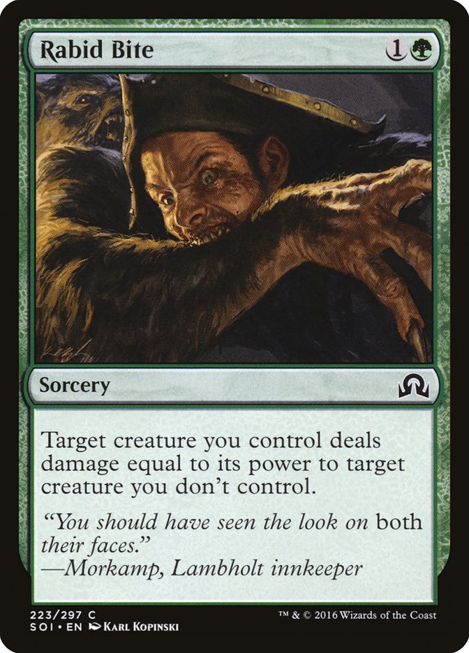 Rabid Bite [Shadows over Innistrad] MTG Single Magic: The Gathering | Red Claw Gaming