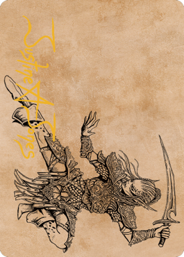 Lae'zel, Vlaakith's Champion Art Card (Gold-Stamped Signature) [Commander Legends: Battle for Baldur's Gate Art Series] MTG Single Magic: The Gathering | Red Claw Gaming
