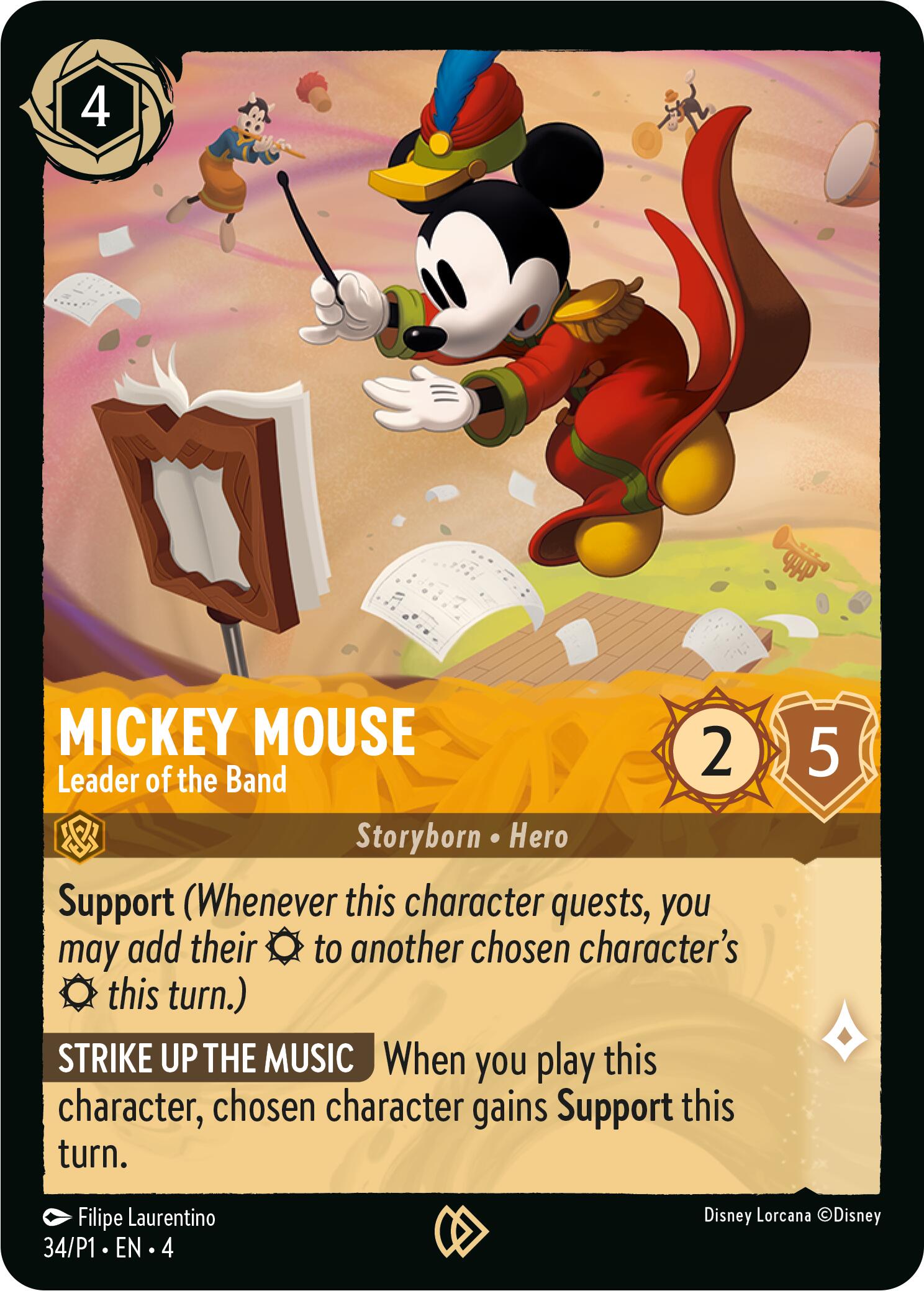 Mickey Mouse - Leader of the Band (34) [Promo Cards] Lorcana Single Disney | Red Claw Gaming