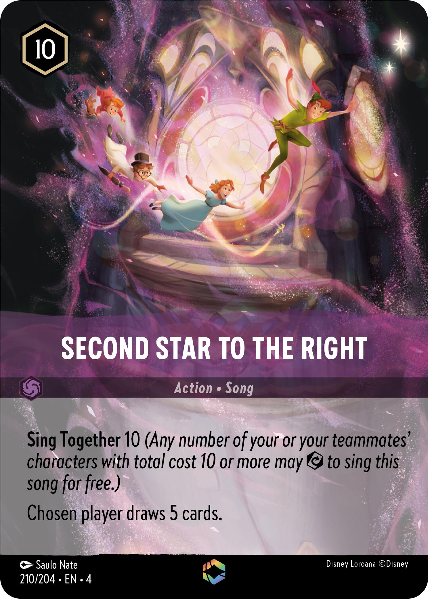 Second Star to the Right (Enchanted) (210/204) [Ursula's Return] Lorcana Single Disney | Red Claw Gaming