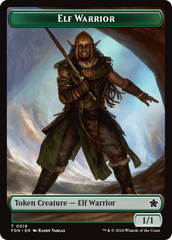 Elf Warrior // Rat (0030) Double-Sided Token [Foundations Tokens] MTG Single Magic: The Gathering | Red Claw Gaming