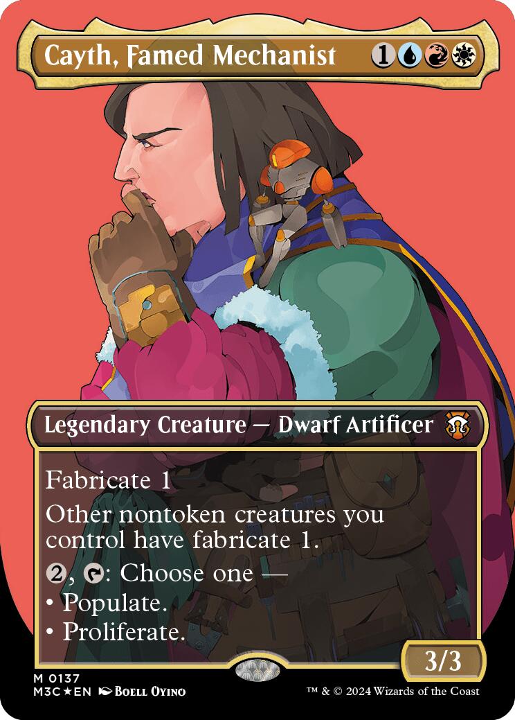 Cayth, Famed Mechanist (Borderless) (Ripple Foil) [Modern Horizons 3 Commander] MTG Single Magic: The Gathering | Red Claw Gaming