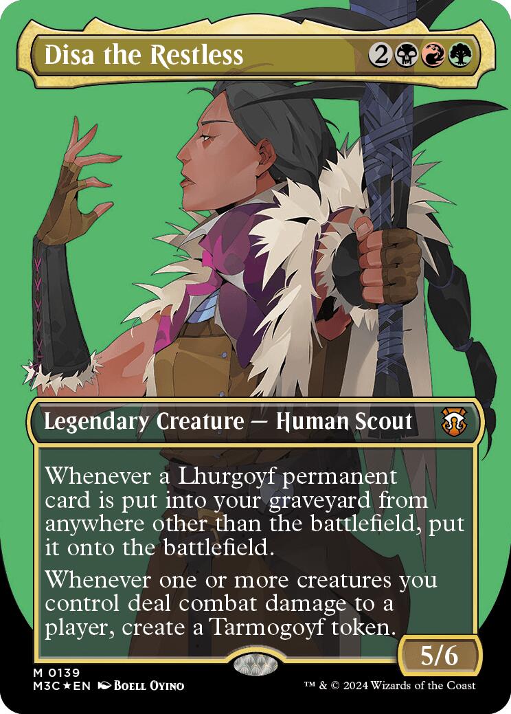 Disa the Restless (Borderless) (Ripple Foil) [Modern Horizons 3 Commander] MTG Single Magic: The Gathering    | Red Claw Gaming