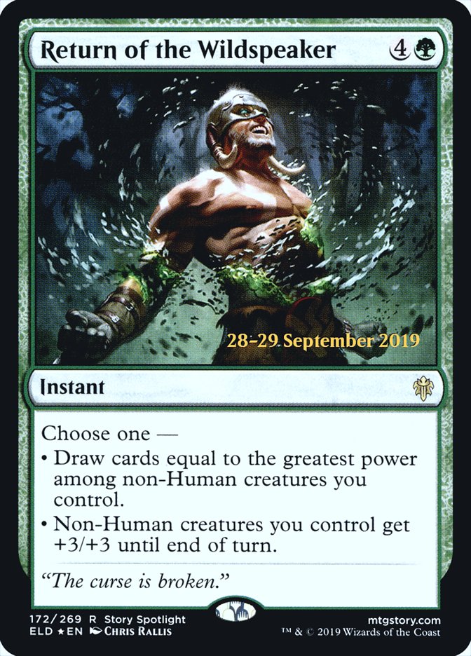 Return of the Wildspeaker [Throne of Eldraine Prerelease Promos] MTG Single Magic: The Gathering | Red Claw Gaming