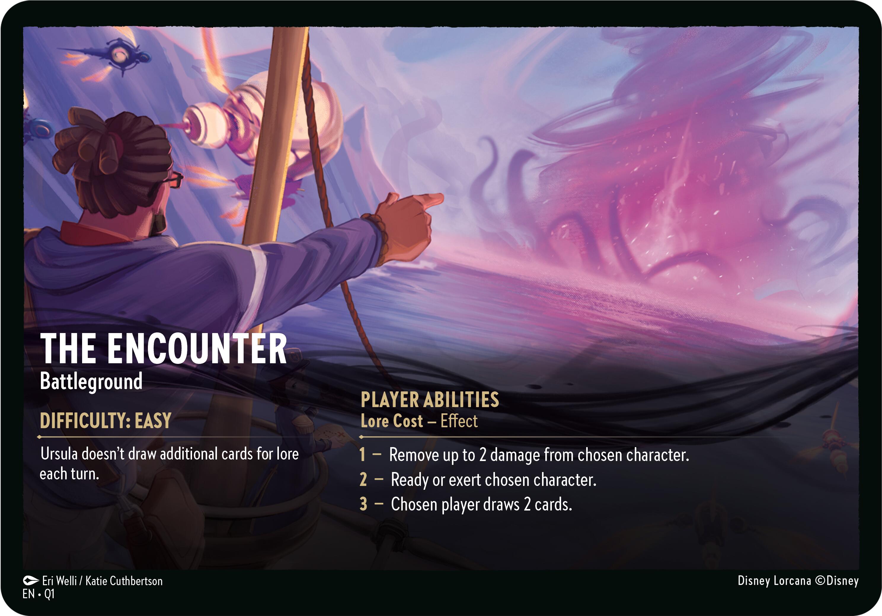 The Encounter // A Dark Realm - Battleground (Oversized) [Illumineer's Quest: Deep Trouble] Lorcana Single Disney | Red Claw Gaming