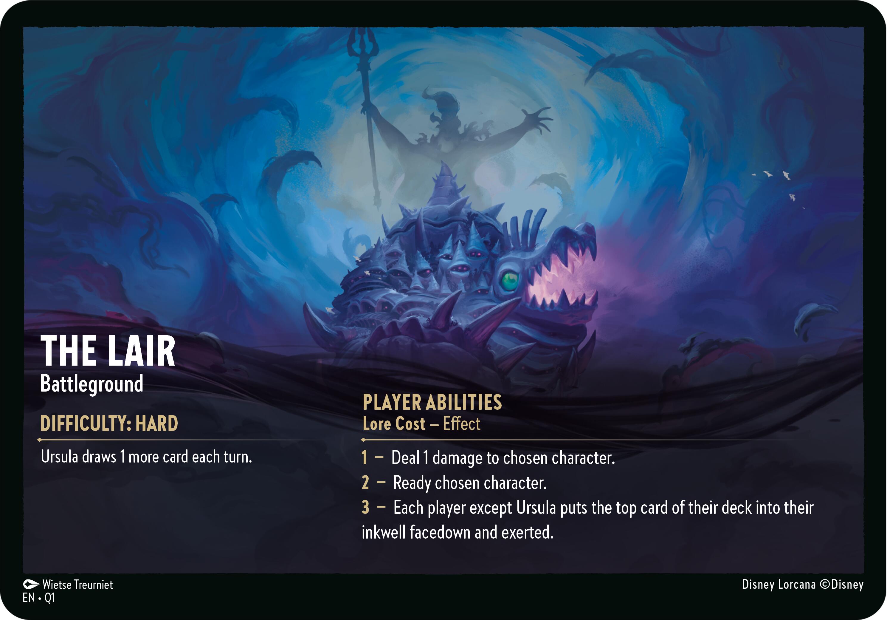 The Lair // Infinite Wrath - Battleground (Oversized) [Illumineer's Quest: Deep Trouble] Lorcana Single Disney | Red Claw Gaming